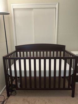 Graco convertible crib plus mattress for sale