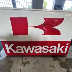 Kawasaki Old-School Fluorescent Sign Panel