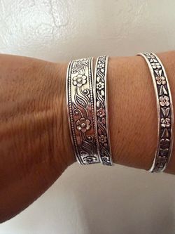 Silver plated bangles