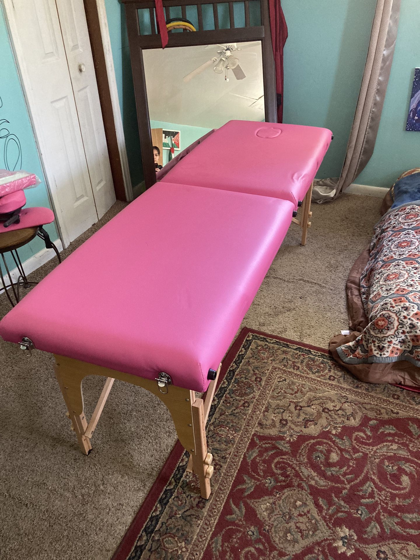 Pink Portable Massage table