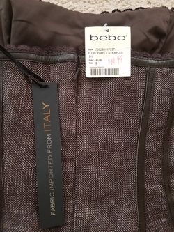 Bebe fluid ruffle strapless dress