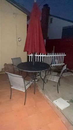 Metal patio table