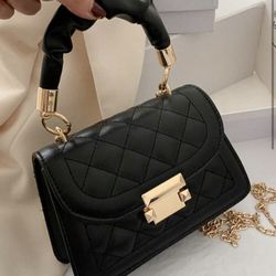 Mini Women Handbag Fashion Solid Color Embroidered Rhombic Crossbody Bag
