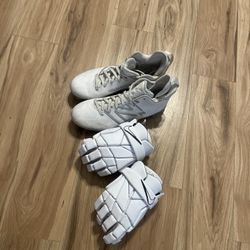 Lacrosse Cleats and Gloves Set