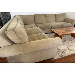L-Shaped Sectional Couch  Sofa Two Piece Tan - Must go by Friday!