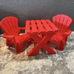 Children Table Set Red 
