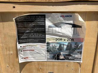 20ft X 20ft Open Metal Car Port