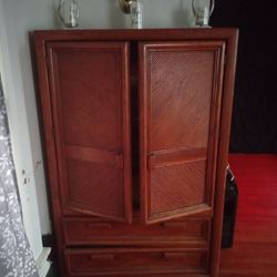 Vintage Thomasville  Oak Armoire 