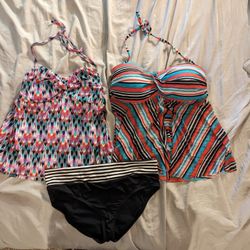 2 Tankini Tops & Bikini Bottom