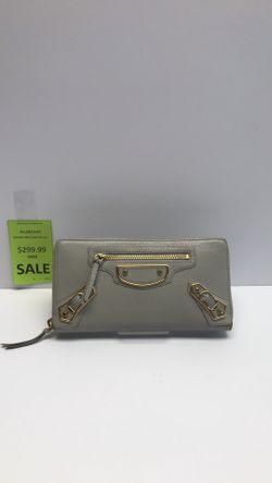 BALENCIAGA WOMEN GRAY LONG WALLET 