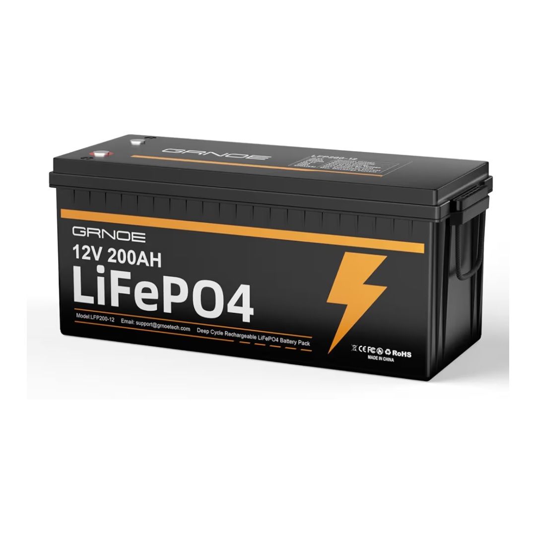 ☆ 12V 200Ah LiFePO4 Lithium Battery Built-in 200A BMS,Deep Cycle Rechargeable Battery, 2560Wh Low Temp Protection, Lithium Batteries for RV,Home Energ