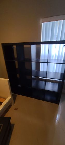 Dark brown Cube Storage Shelf / Bookshelf Unit (59x59")