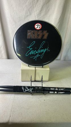 Kiss Eric Singer Drum Cover and Set of Sticks