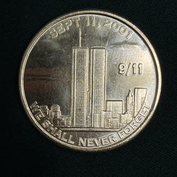 1 Ounce 999 Copper 9/11 Round