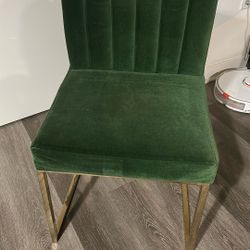 Green velvet Chairs (Like New)