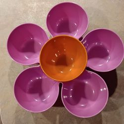 Flower-Shaped Snack Bowl Set