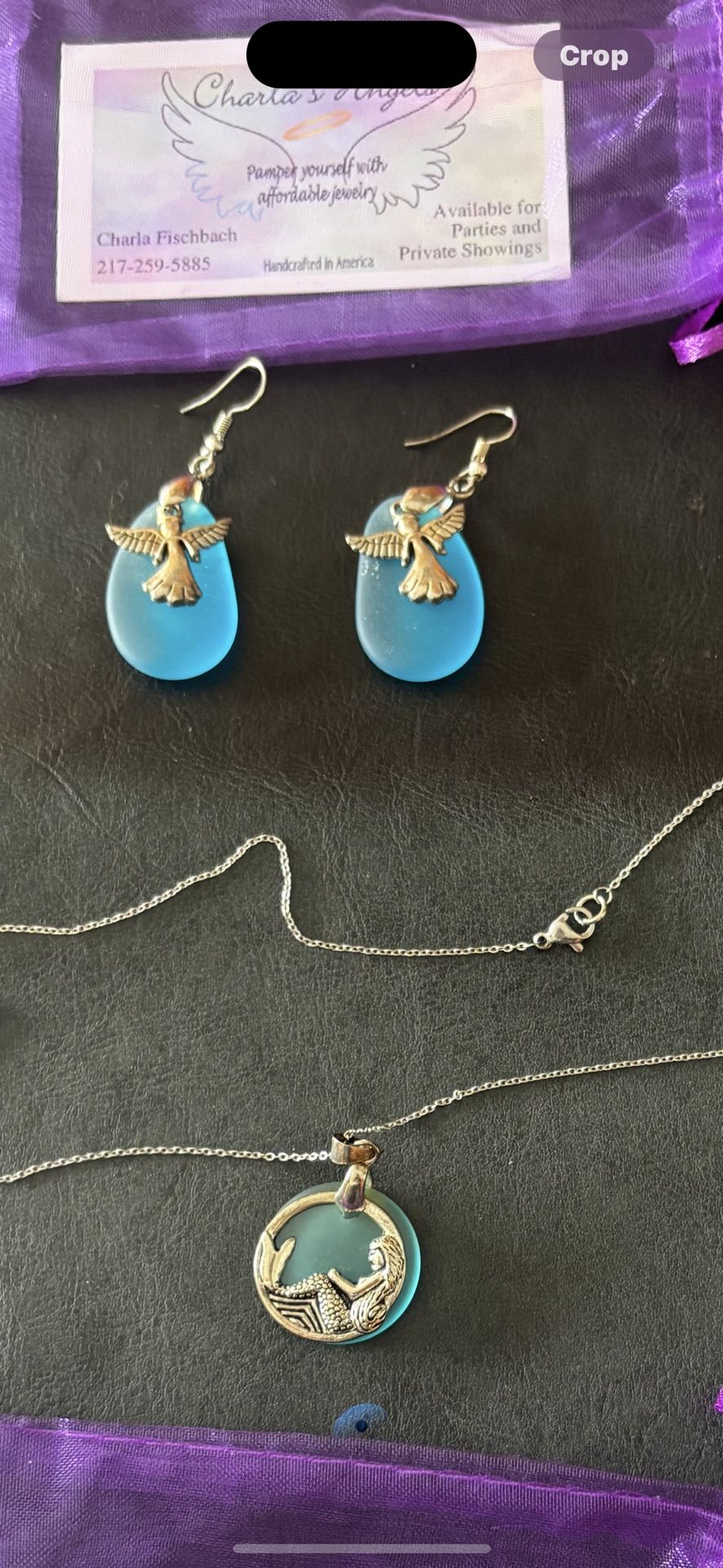 New Mermaid Necklace & Angel Ear Rings