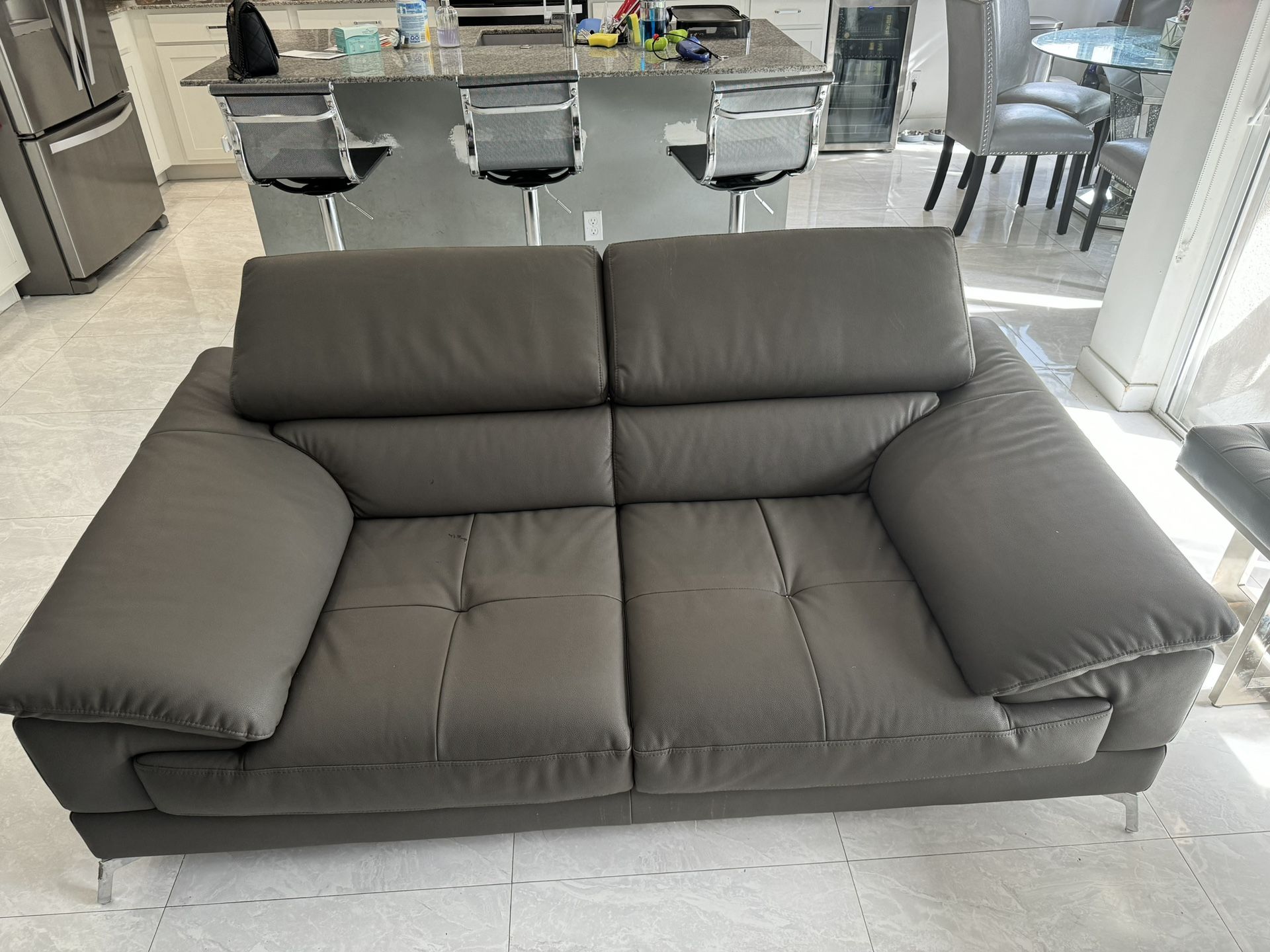 Gray Microfiber Couch