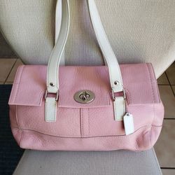 Coach Purse Pink And White