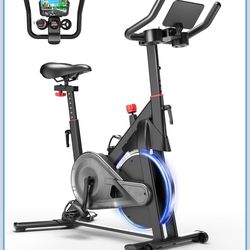 Indoor Cycling Bike - 32-Level Magnetic Resistance Stationary Exercise Bike with Adjustable Seat & Handlebars, Silent Belt Drive for Home Cardio (Fits