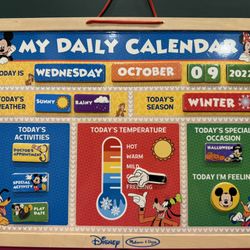 Disney Melissa & Doug My Daily Calendar With Magnetic Pieces