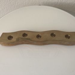 Wavy Brass Candle Holder Crate & Barrel