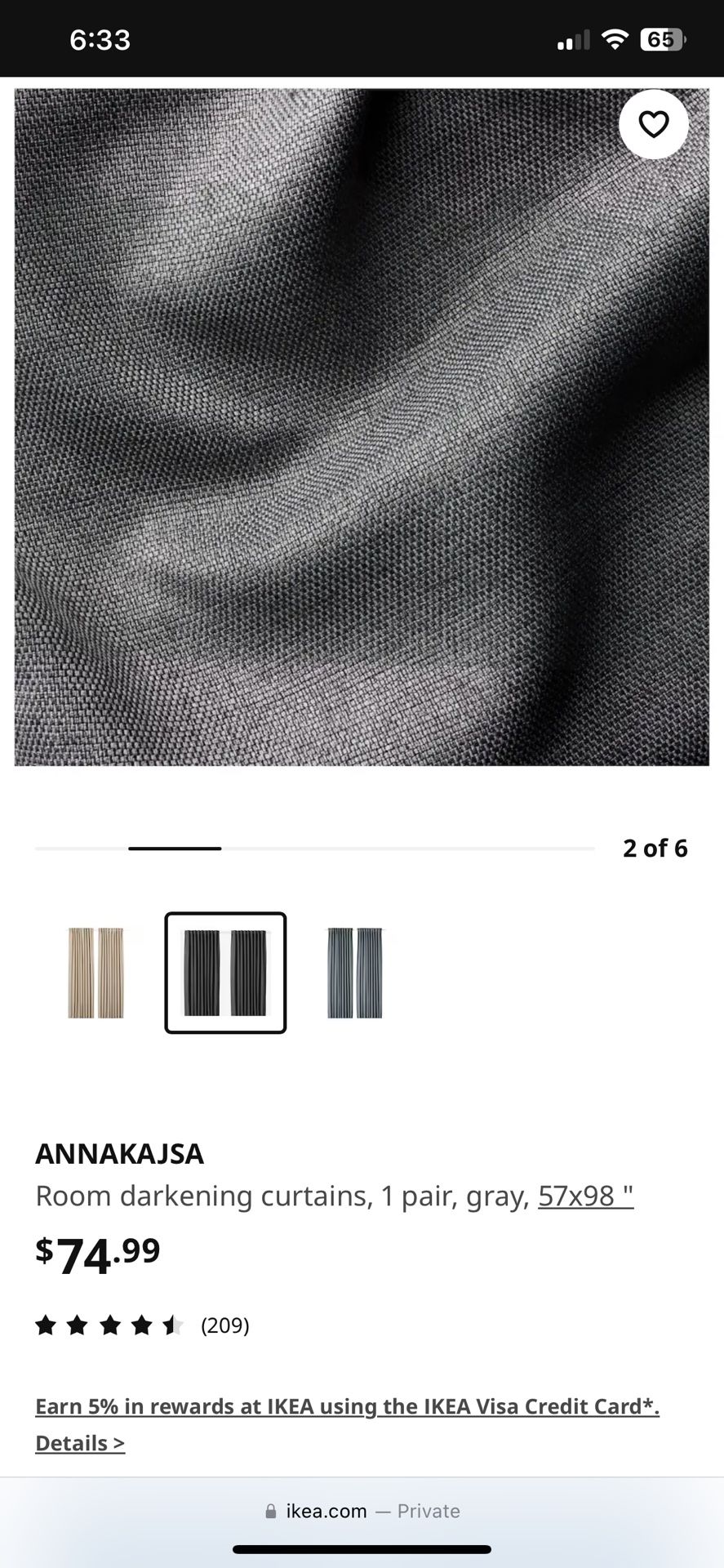 IKEA Curtain Panels (ANNAKAJSA)