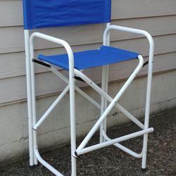 Aluminum Frame Blue Canvas Folding Director's Chair