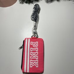 VS PINK lanyard And ID Holder