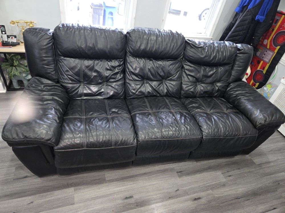 Reclining Leather Sofa