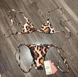leopard print bikini set