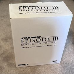Star Wars Episode III Movie Poster Collectible Sculpture Code 3 Style A