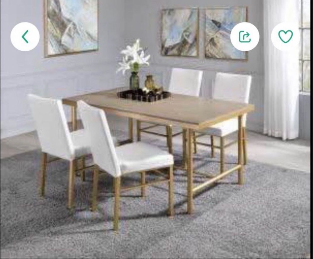 5pc Dining Table Set Table 4 Chairs New $350 