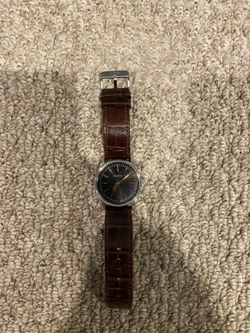 Nixon Sentry 38 Leather Brown Gator Watch