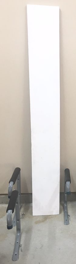 Lumber Shelf Board with Three Brackets 