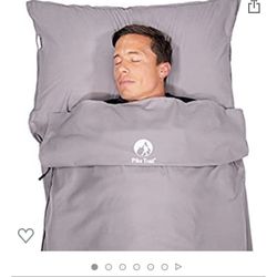 Pike Trail Sleeping Bag Liner – Travel and Camping Sheet, Lightweight and Compact Insert with Full Length Zipper and Guarantee