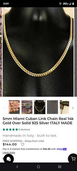 Gold chain .928 silver