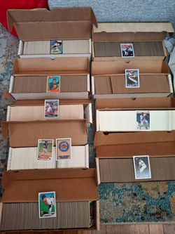 Vintage Baseball Cards - Years 87-92 -Topps, Dunruss, Score, Upperdeck- 9 Boxes - Like New - $500 for All