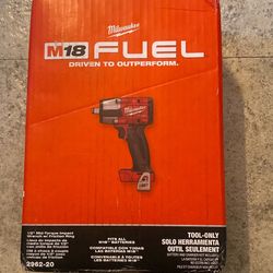 Milwaukee Fuel M18 1/2”  Impact Wrench  Mid Torque Tool Olny  $180 Firm Cash Olny 