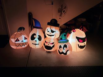Halloween Inflatable Pumpkin Decorations Set of 5