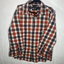 Carhartt Men's Loose Fit Heavyweight Flannel Long-Sleeve Plaid Shirt Large