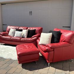 Gorgeous Red Sofas Set 
