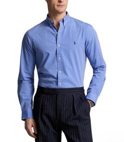 Polo Ralph Lauren Slim-Fit Stretch Long Sleeve Woven Shirt Core Replen Blue XL