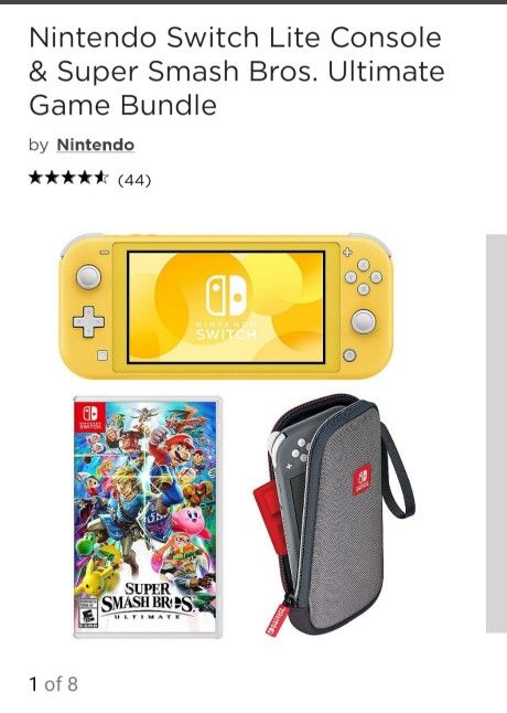 Nintendo Switch Lite Ultimate Smash Bros Game Bundle