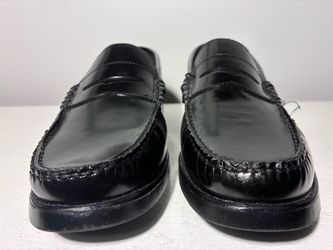 Bush Nunn Black Leather Penny Loafers