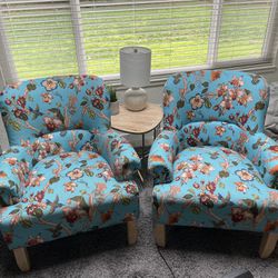 2 Floral Print Chairs