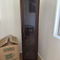 Tall Slim Glass Cabinet