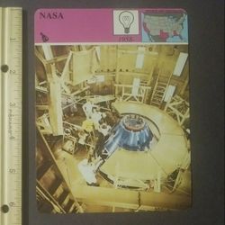1980 Panarizon NASA Spaceport Vacuum Chamber Kennedy Space Center Florida Large Over-sized Card Collectible Vintage Italy