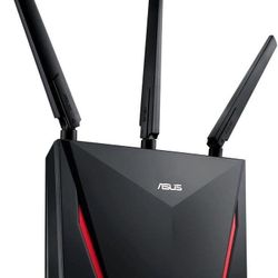 ASUS AC2900 Dual Band Gigabit WiFi Gaming Router - Black (RT-AC86U) W/O CABLES!