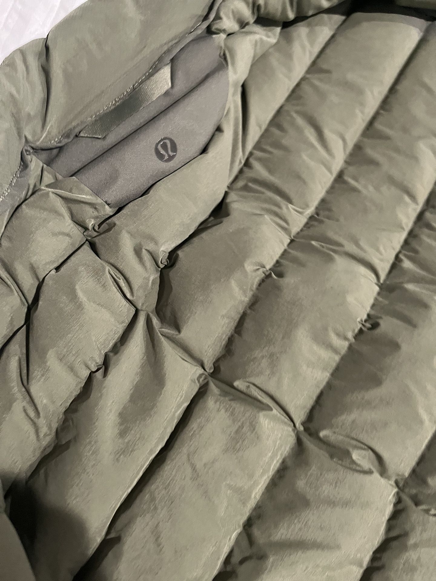 Olive Green Lululemon Navigation Stretch Down Vest